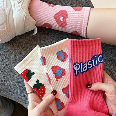 Strawberry Chewy Long Socks 4-Piece Set