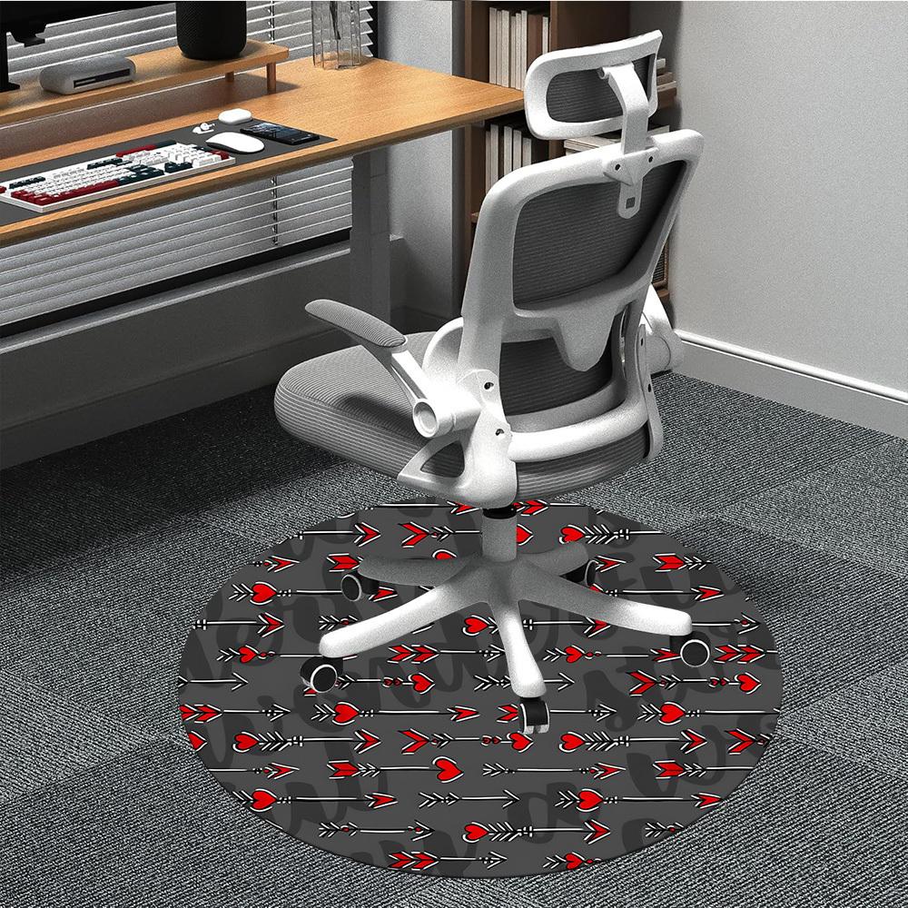 

1pc Arrows Hearts Chair Carpet for Office, Non-slip, Soft and Durable Office Rug for Interior Decoration, Perfect for Office yy260313068 80cm by 80cm