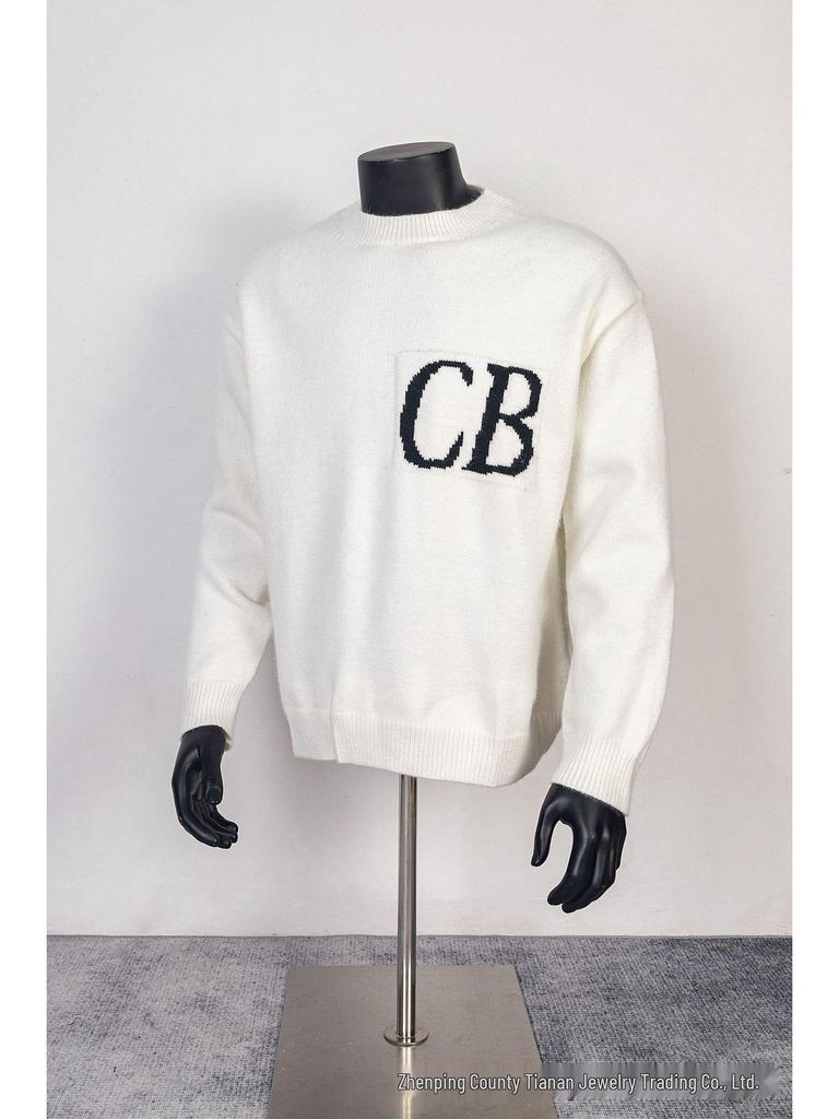 Amerikanischer Cole Buxton Unisex Lockerer Freizeit-CB Pullover Strickware