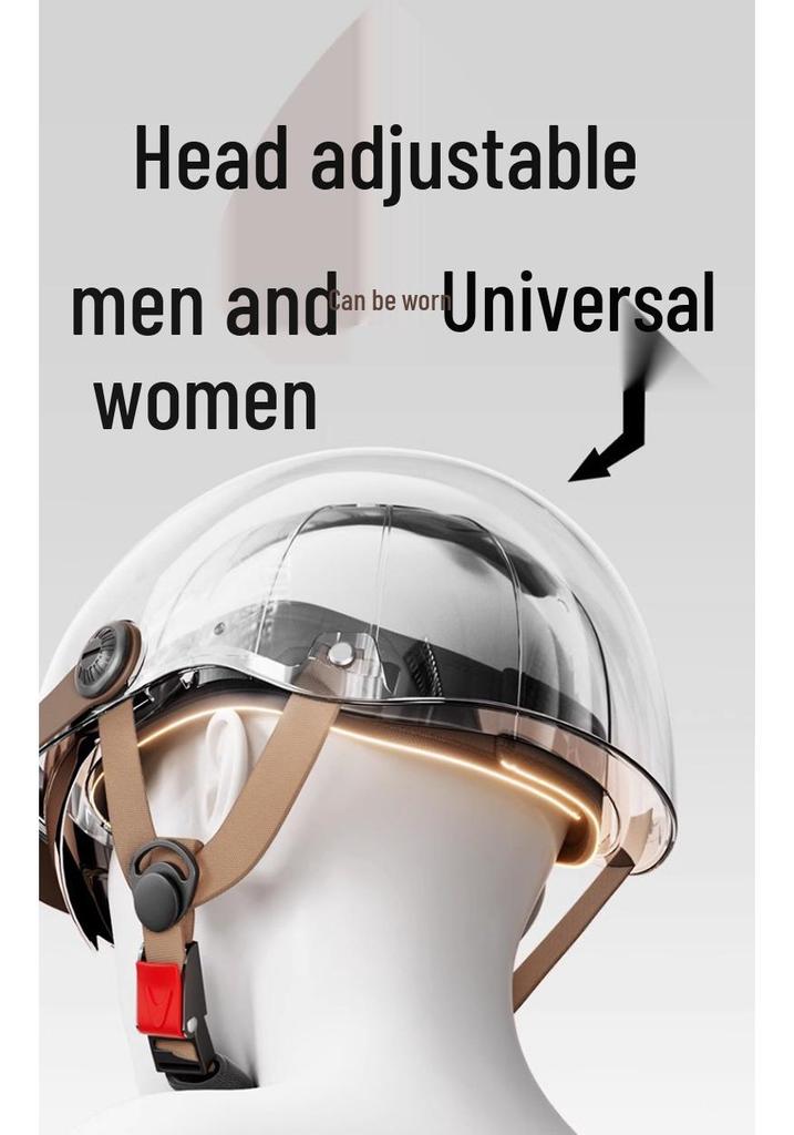 Certified Unisex Electric Vehicle Helmet - Lightweight, Sun-Protective, All-Season Motorcycle Half Helmet for Adults