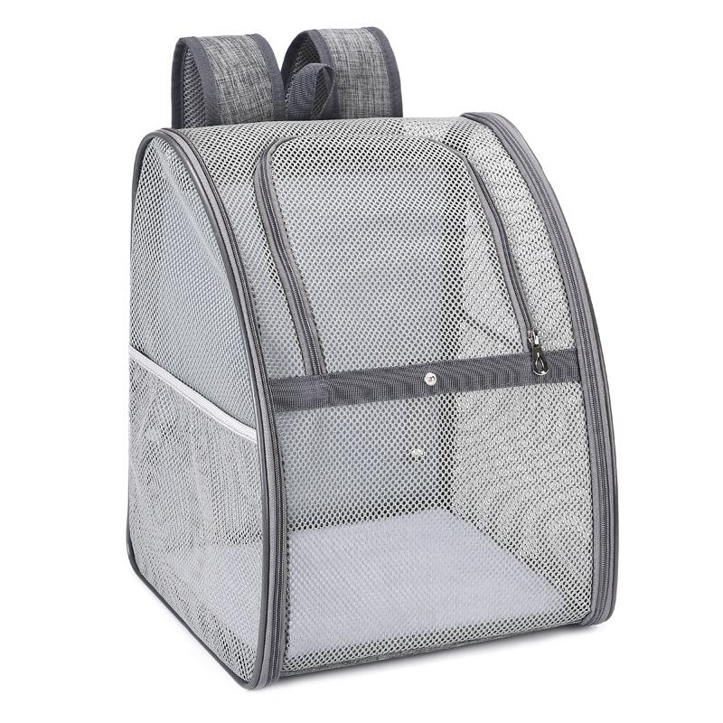 Haustierbedarf Mesh Atmungsaktiver Doppelschulter-Hunderucksack Outdoor-Reise-Katzentasche Haustier-Sommerrucksack