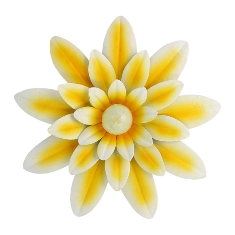 652F Rostbeständige Metall-Wandkunst Mehrfarbige Eisen-Sonnenblumen Hängendes Ornament mit Leuchtenden Perlen im Dunkeln Für die Raumgestaltung