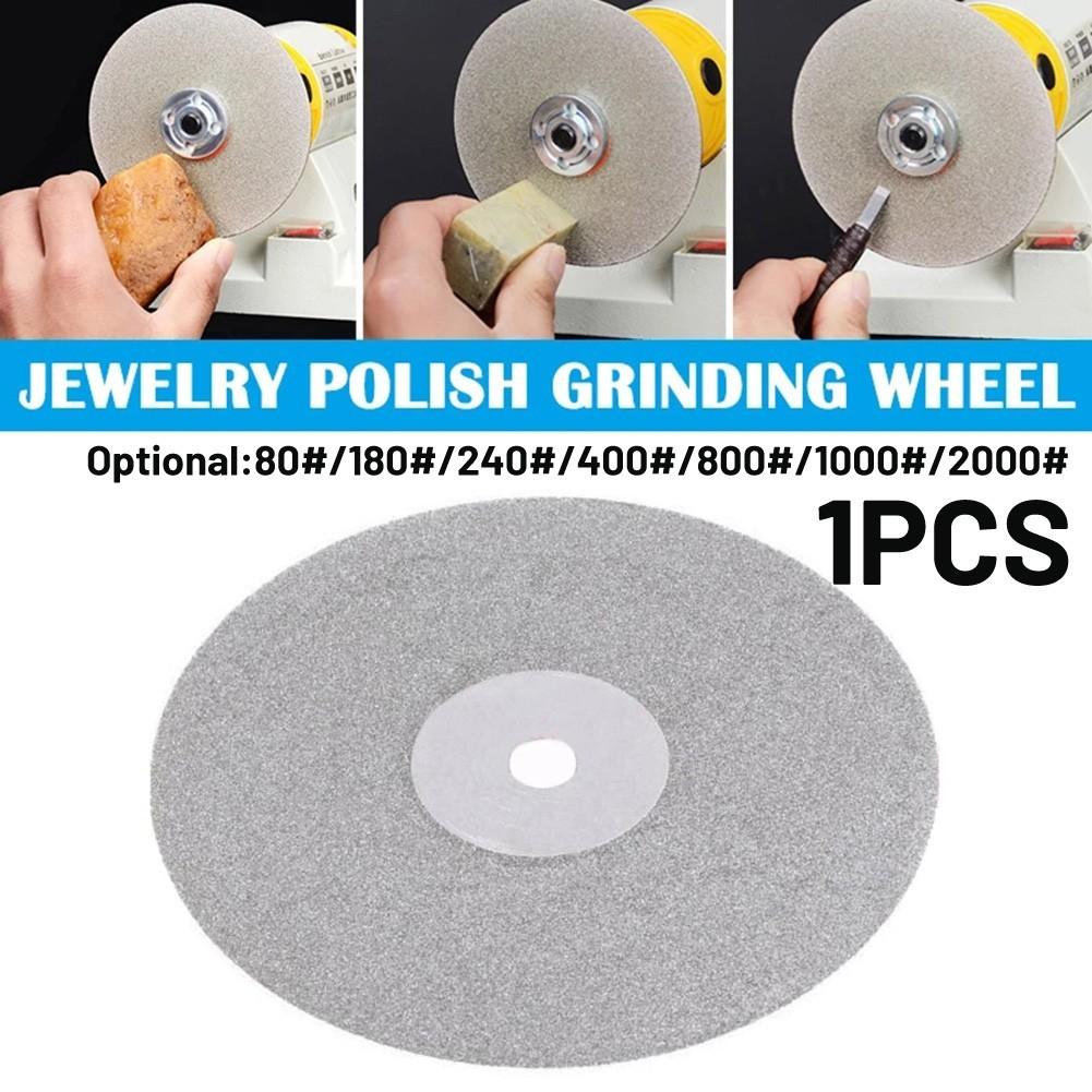 Diamond Coated Flat Lap Disc for Crystal Agate Jewel Polishing 4 80 2000# Grit