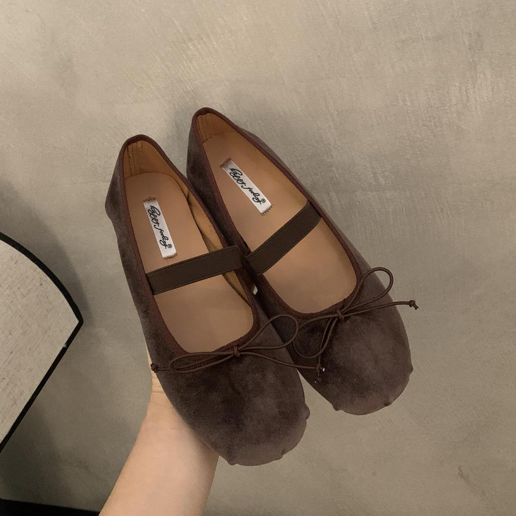 Fashion Bailamos Autumn Women Flats Fashion Bow-knot Round Toe Shallow Slip On Ladies Boat Shoes Soft Flat Heel Dress Ballerinas Shoes