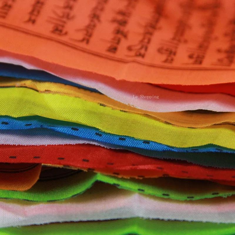 Colorful Prayer Flags Do Not Move The Buddha Flag/Auspicious Prayer Flags Wind Horse Flags with A Length of 5 Meters Silk Cloth