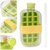 2 In 1 Ice Cube Mold Flexible Silicone Bottom Twist Demoulding Ice Tray with Straw Ice Cube Tray And Water Bottle Leakproof Portable Ice Water