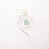 Artisan Aqua Chalcedony Gemstone Pendant 925 Sterling Silver Handcrafted Jewelry PP-42-2