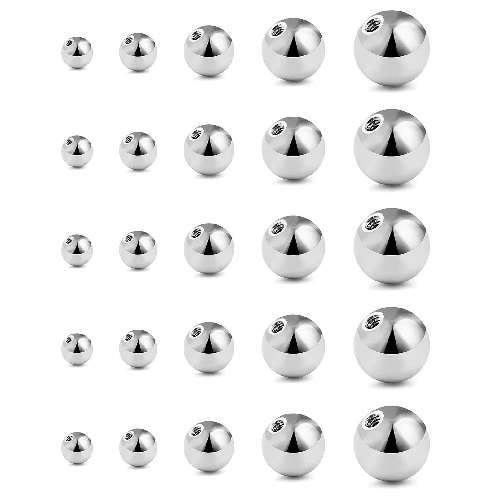 

25 шт. Сменные шарики из хирургического сплава, модные аксессуары для пирсинга, шарики из сплава, текстура сплава для ювелирных изделий для пирсинга тела