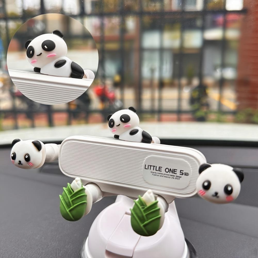 Panda Cute Suction Cup Phone Mount 360° Adjustable Car Phone Holder Pocket Size Foldable Car Mount Cell Phone Holders For Iphone