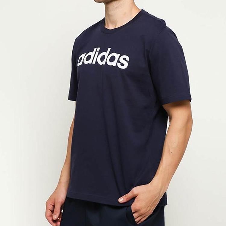 Adidas Linear Logo Short Sleeve T-Shirt Men Tops Legend-Ink DU0406