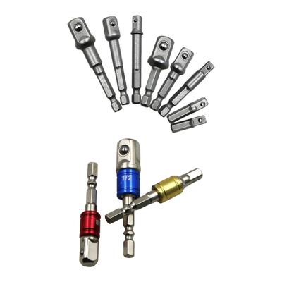3/8 Stück Bohrnussadapter 1/4 3/8 1/2 Mutterndreher Nuss Sechskantschaft Verlängerungsnussadapter für Schraubendreher Handwerkzeug