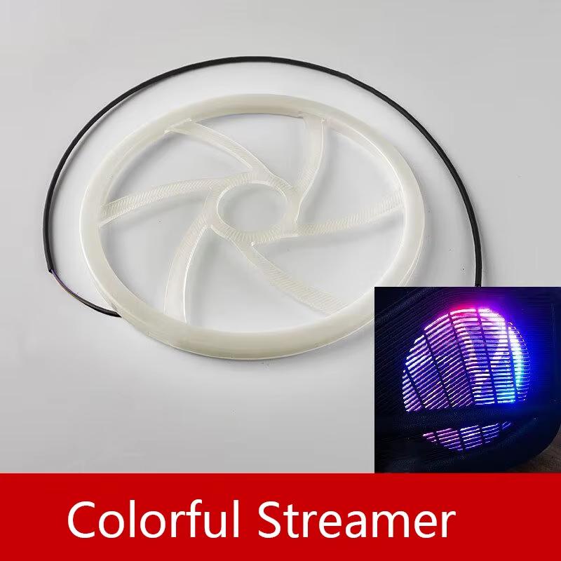 4PCS 5.9inch LED Car Sound Speaker RGB Symphony 64 Color Ambient Light Interior Decoration Acrylic APP Control Atmosphere Lamp