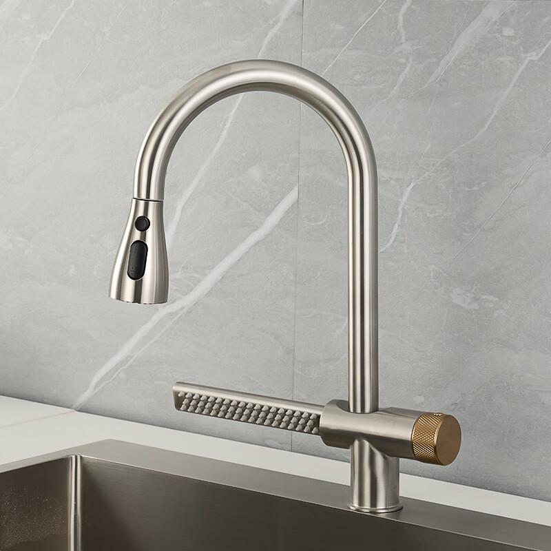Huiniz Stainless Steel Pull-Out Kitchen Faucet