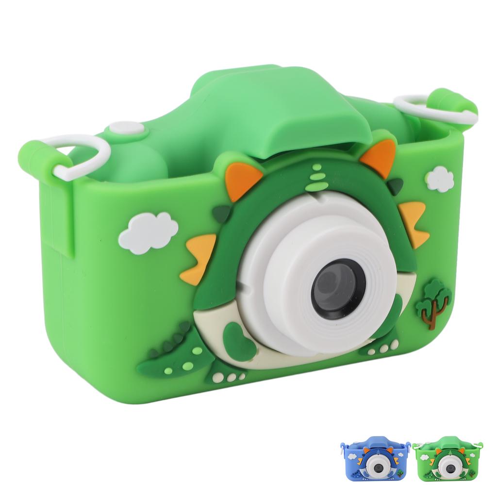 Dětský fotoaparát Roztomilý kreslený design dinosaura Multifunkční 2,0palcový displej 400mAh Selfie digitální fotoaparát