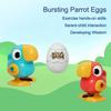 Cartoon Clockwork Animal Jumping Egg Toy Walking Parrot Kids up Chain Animal Running Egg Toys