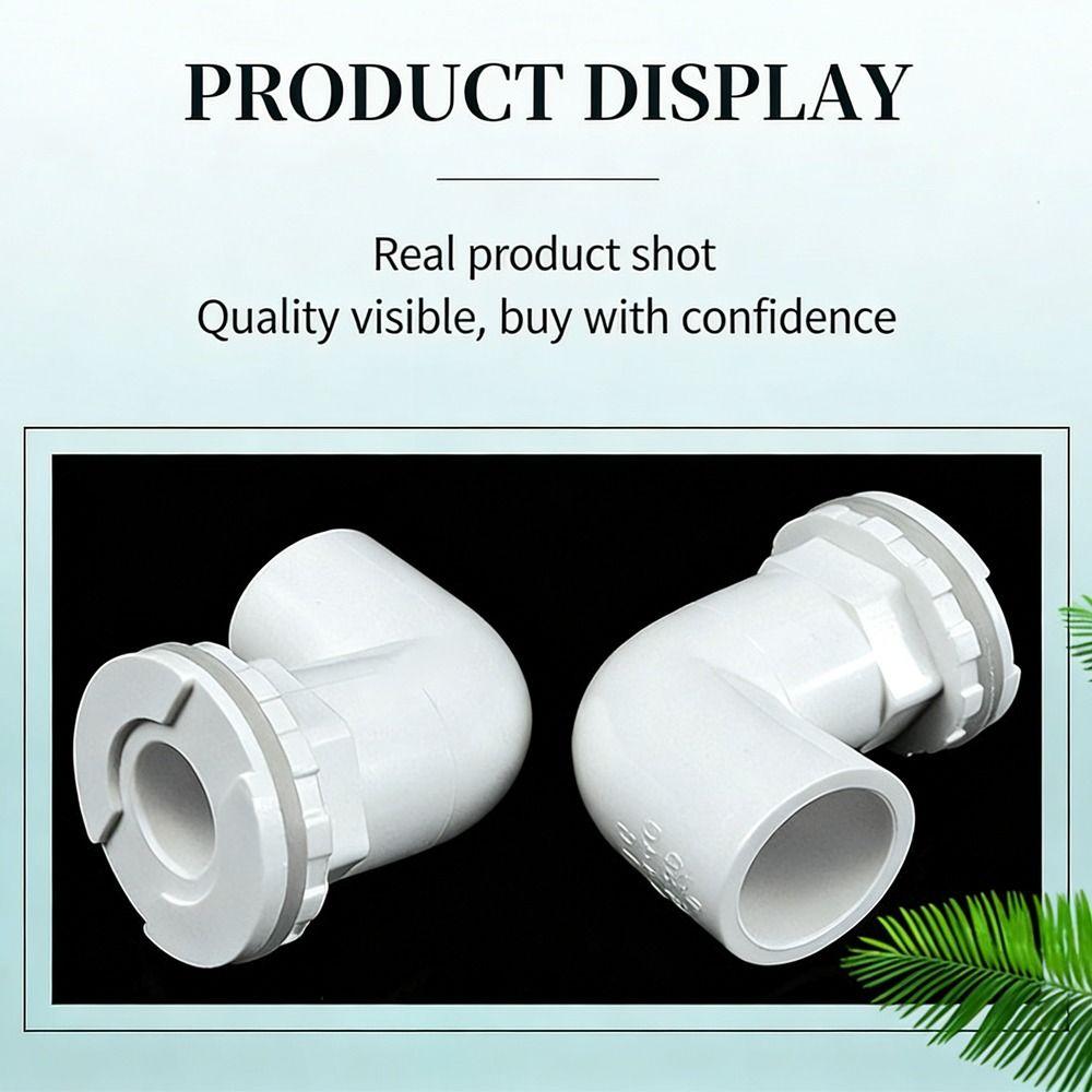 New 20~50mm Drainage Connector Waterproof Thread Drain Joint Overflow PVC Pipe Aquarium Pipe Aquarium