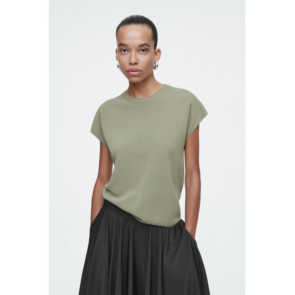 

Футболка COS Japan трикотажная Khaki/XS