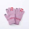 Jacquard Imitation Mink Fingertip Bear Touch Screen Fashion Warm Winter Gloves Cartoon Cute Split Finger Touch Screen Hand