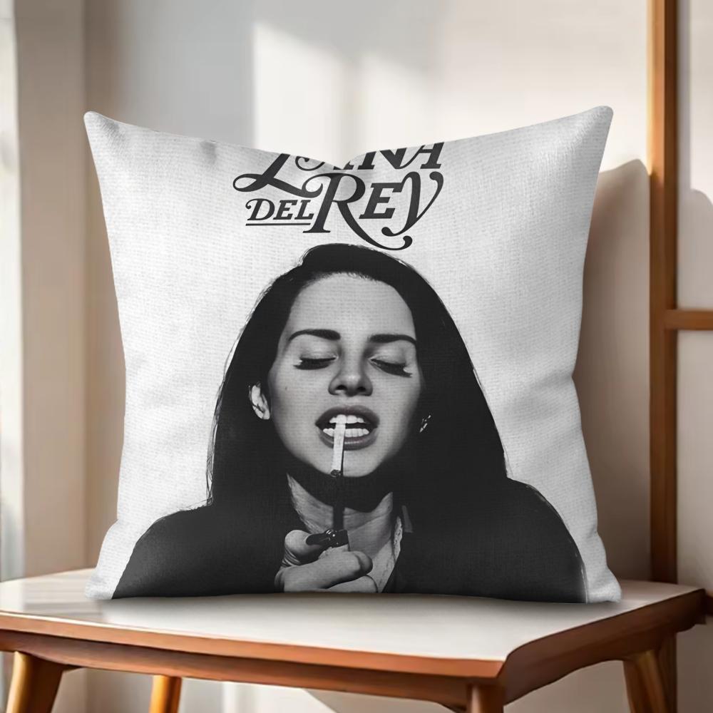 LLana DDel RRey Cushion Cover Natural Linen Organic Fabric DoubleSided Printing Couch Pillow Covers Home Decor