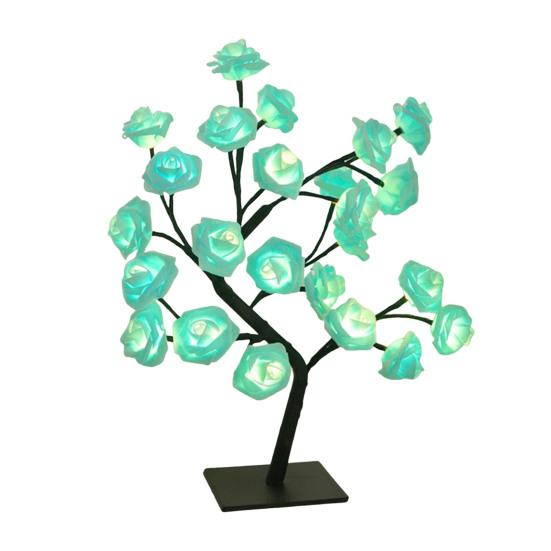 Rose Flower Tree Lamp USB Powered Artificial Bonsai Flower Night Light LED Rose Tree Table Lamp Mother's Day Valentine's Day Gifts for Mom Women Wife