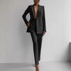 Women's 2 Piece Suit Set Business Blazer Jacket Dressy Pencil Pants Set Professional Work Office Outfits