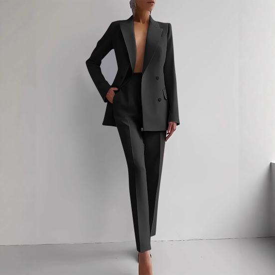 Women's 2 Piece Suit Set Business Blazer Jacket Dressy Pencil Pants Set Professional Work Office Outfits