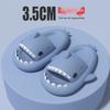 4cm Thick Sole Shark Slippers: Fun Cartoon EVA Slippers for Women, Men & Kids - Unique Stepping Sensation