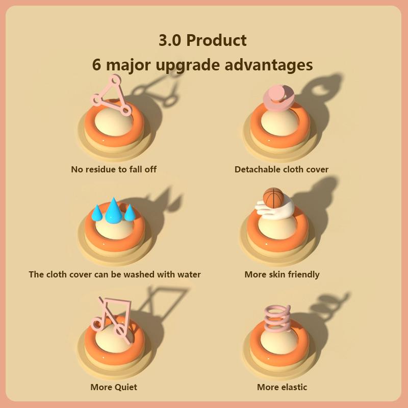 1Pc Kids Bouncing Mute Silent Basketball With Cloth Cover Indoor Silent Foam Basketball Bounce Soft Squeezable Ball