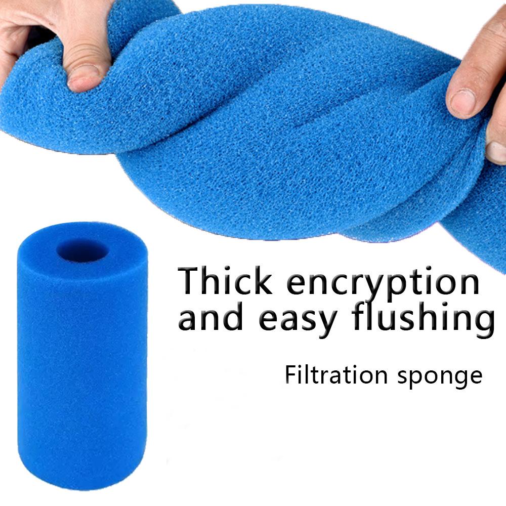 3Pcs Swimming Pool Filter Foam Reusable Washable for Intex S1 Type Pool Filter Sponge Cartridge Suitable Bubble Jetted Pure