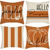 New Thanksgiving Series Pumpkin Short Plush Linen Sofa Cushion Cover