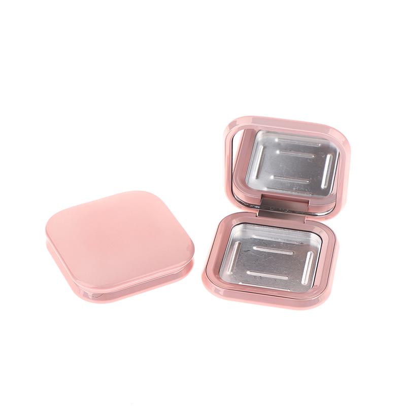 Pink Empty Magnetic Buckle Cosmetics Palette Square Eyeshadow Blusher DIY Makeup Box Blusher High Gloss Lipstick Dispensing Box