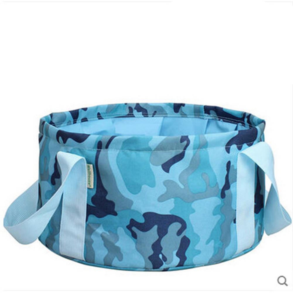 15L Camping Bucket Outdoor Wash Basin Waterproof Folding Bucket Portable Collapsible Water Bucket for Travel Fishing
