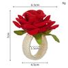 Red Rose Shape Handicraft Towel Buckle Napkin Ring Wedding Party Valentine's Day Hotel Table Decor Metal Gold Napkin Holder