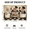 Set di 4 tovagliette divertenti a cartoni animati da chef, set da 4 tovagliette in lino per tavolo da cucina, decorazione per sala da pranzo