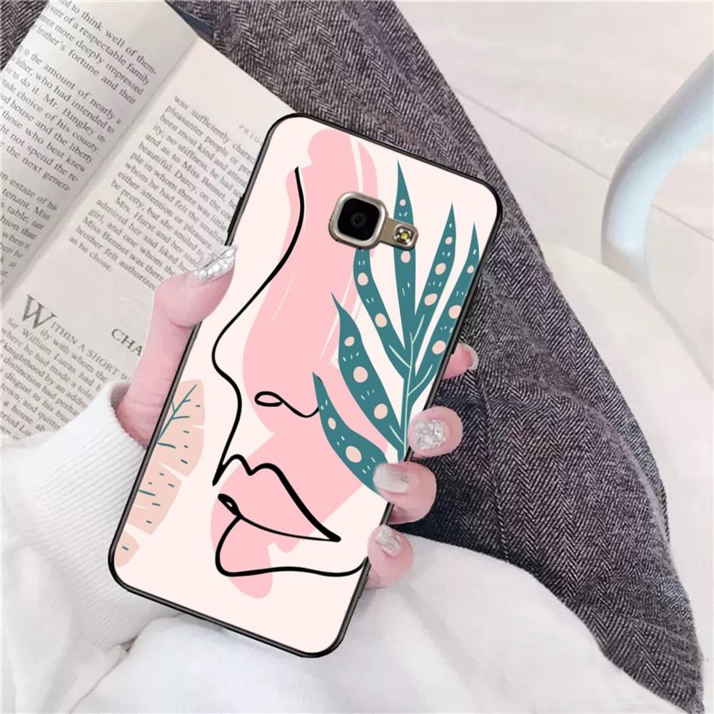 Art Line Face women Etui na telefon dla Samsung A 10 11 12 13 20 21 22 30 31 32 40 51 52 53 70 71 72 73 91 13 skorupa