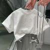 Set Completo Estivo per Bambina T-shirt Manica Corta Pieghettato Elegante Set Due Pezzi