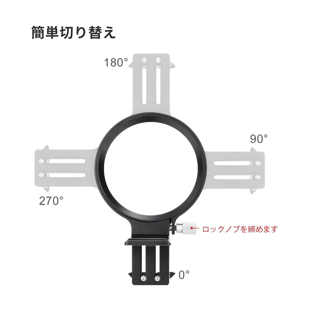SWFOTO 80mm Ring Tripod Mount for Horizontal and Vertical Equipped with Type Quick Release Suitable for Z9 and R3 DSLR Cameras with Rotating Quick