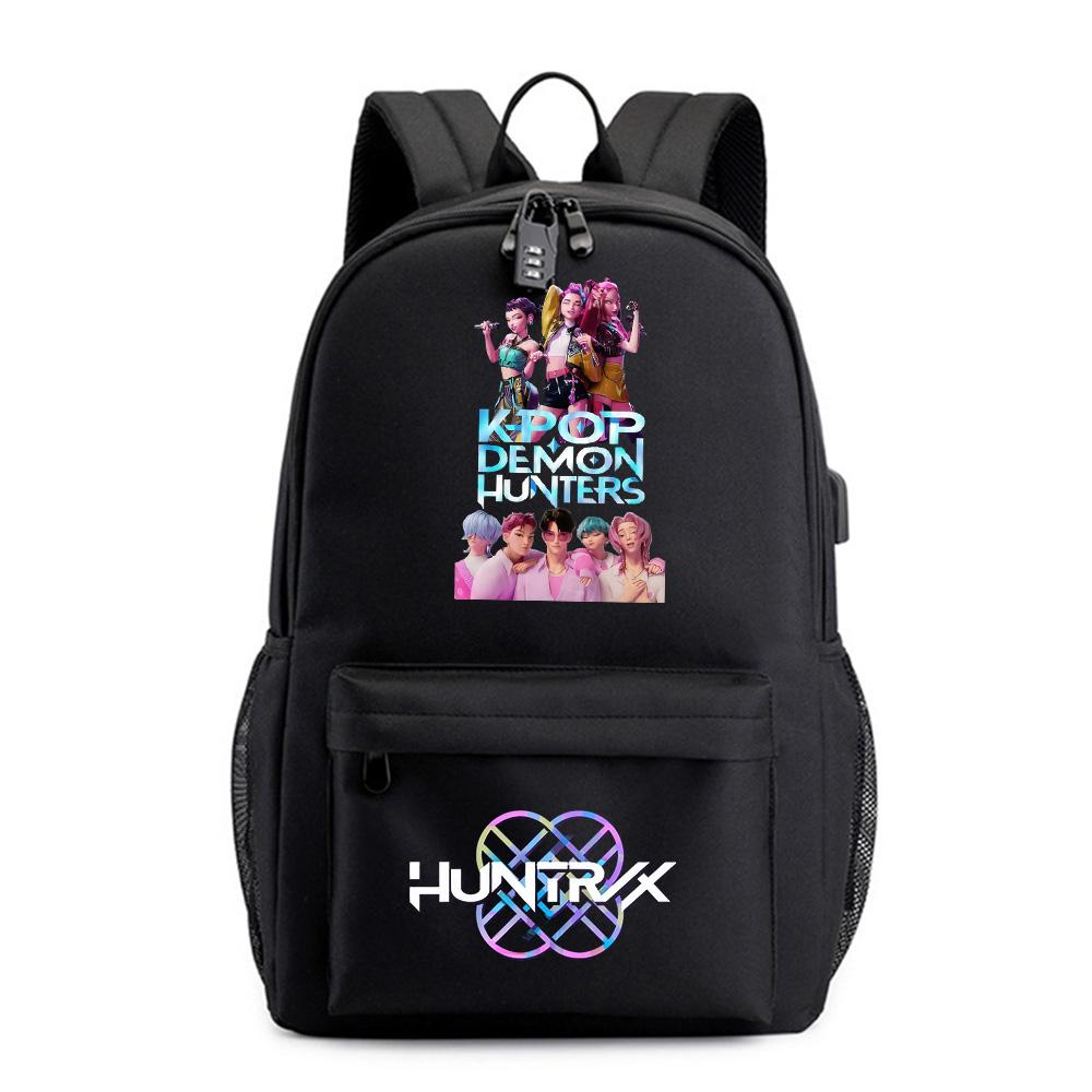 Anime Tecknad Kpop Tryckt Ryggsäck för Tonåring Student Flicka Pojke Bokväska Skolväska Kvinnor Stor Kapacitet Resväska Barn Gåva Rucksak