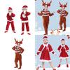 Extravagant Toddler Adult Elk Santa Claus Costume For Xmas Party