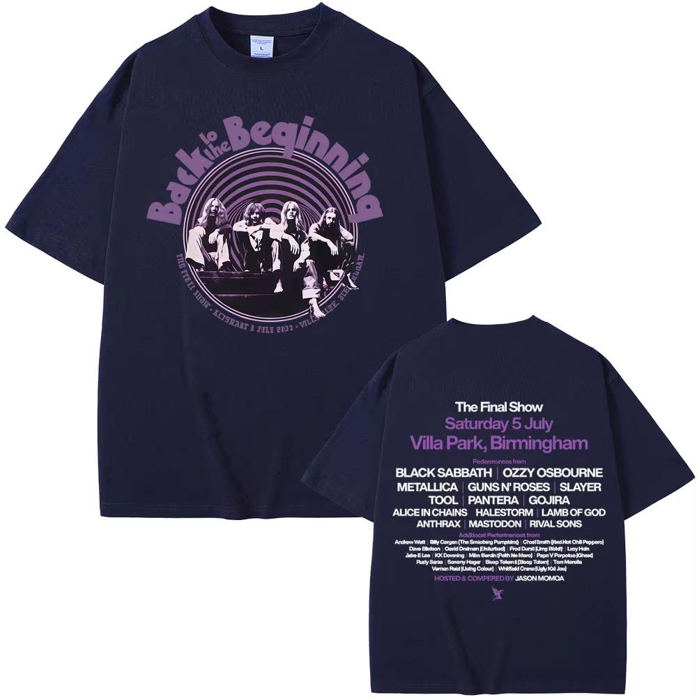 Heavy Metal Rockband Black Sabbath und Ozzy Osbourne Back To The Beginning T-Shirt Herren Damen Vintage Gothic Punk Style T-Shirts