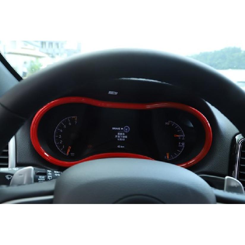 Car Dashboard Panel Ring Trim Cover for Jeep Grand Cherokee 14+ Accessories Red