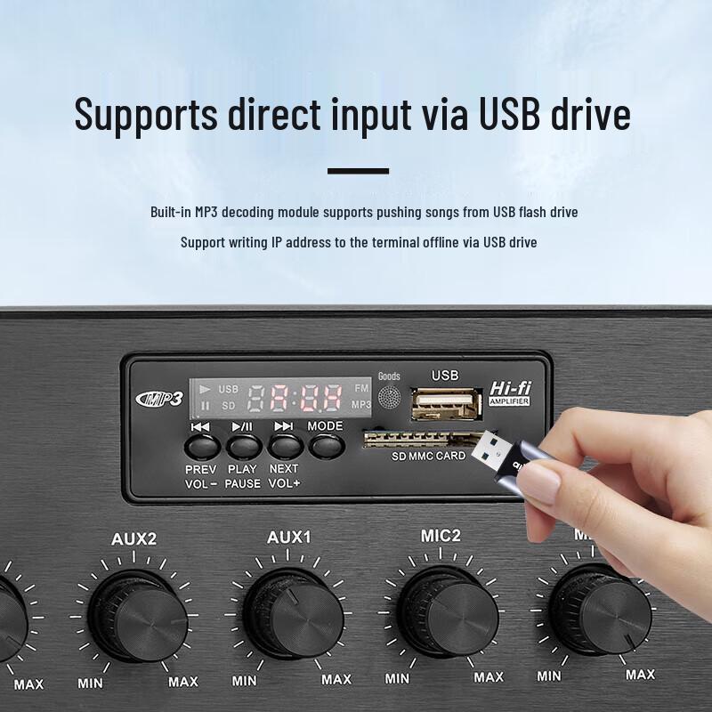 Huido RS-M1000 Integrated MP3 Bluetooth PA Amplifier