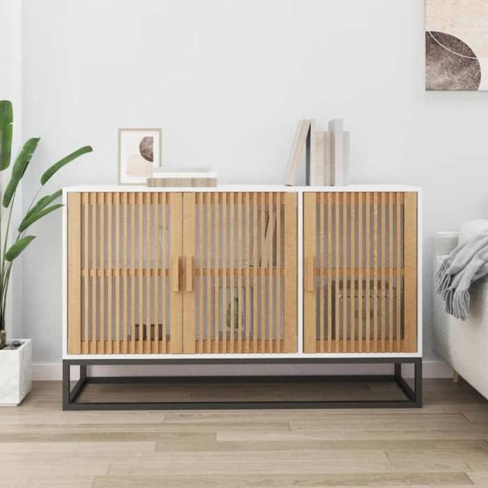 VidaXL Buffet blanc 105x30x65 cm bois d'ingénierie, armoire, armoire latérale, armoire de rangement, armoires, placard, 352121