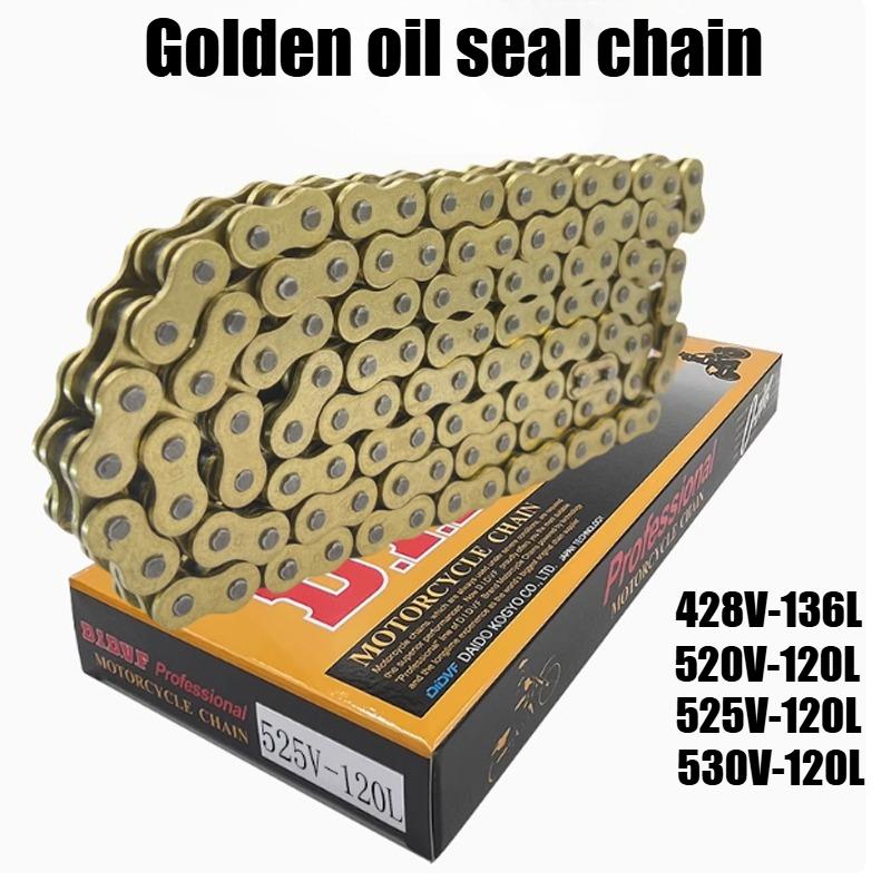 Motorcycle Chain Oil Seal Chain DID O-Ring 520 525 530 428 Chains 120 136 Links for Yamaha Kawasaki Suzuki for ATV for Dirt Bike