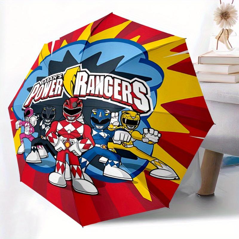 1pz Power Rangers Eroi Ombrello Automatico Antivento, Leggero per Donne/Uomini, Regalo di Natale Perfetto a0811228