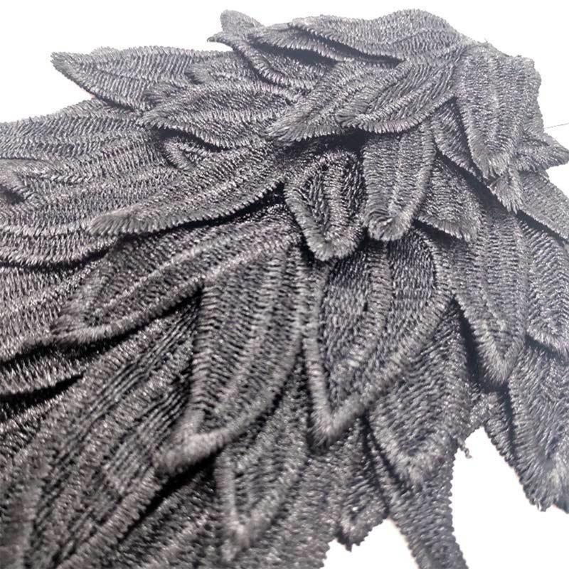 2lots Elegant Angel Wing Fabric Appliques Creative Pattern Patches Bridal Dress for Bridal Attires