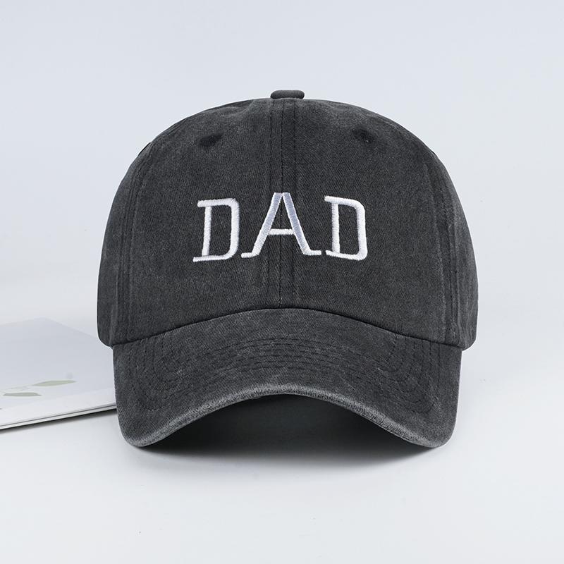 Mlfo “Dad” Embroidered Washed Baseball Cap Soft, Comfortable, Breathable Casual Family Outings Father'S Day Gift Dad Gift