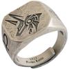 Eye of the Egyptian God Horus, Trendy Men's Thai Silver Ring, Retro Cold Wind Tail Ring