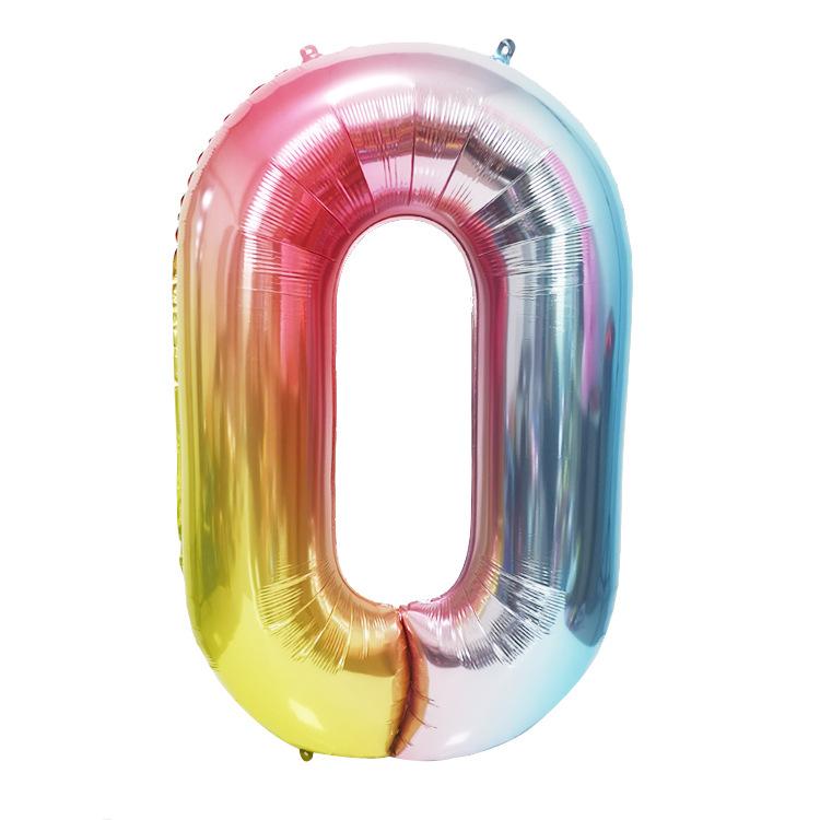 Hot Selling 40 Inch Aluminum Film Balloons Gold Silver Number Balloon for Wedding Party Birthday Decoration