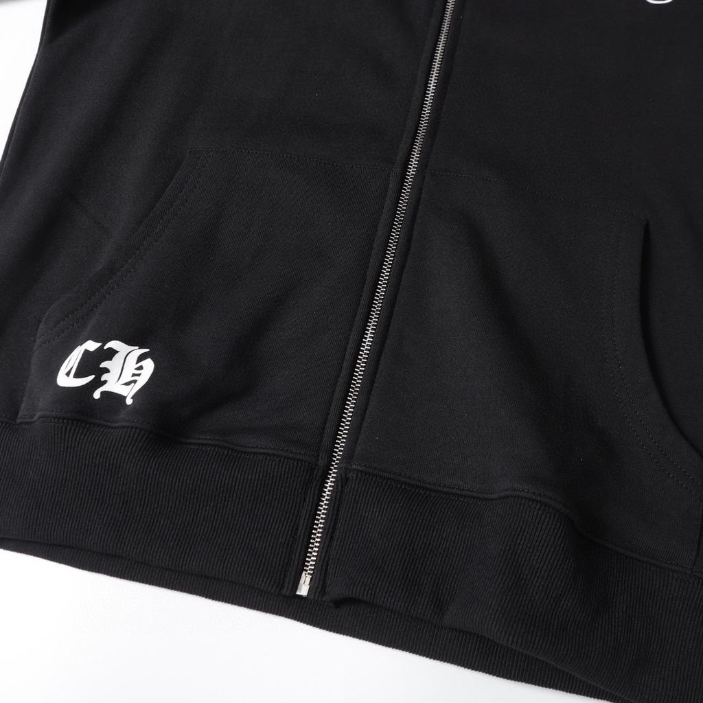 851 CHROME HEARTS 2025 Autumn and Winter New Plus Size Classic Style Logo Zipper Hooded Sweatshirt, Suitable for Couples To Wear